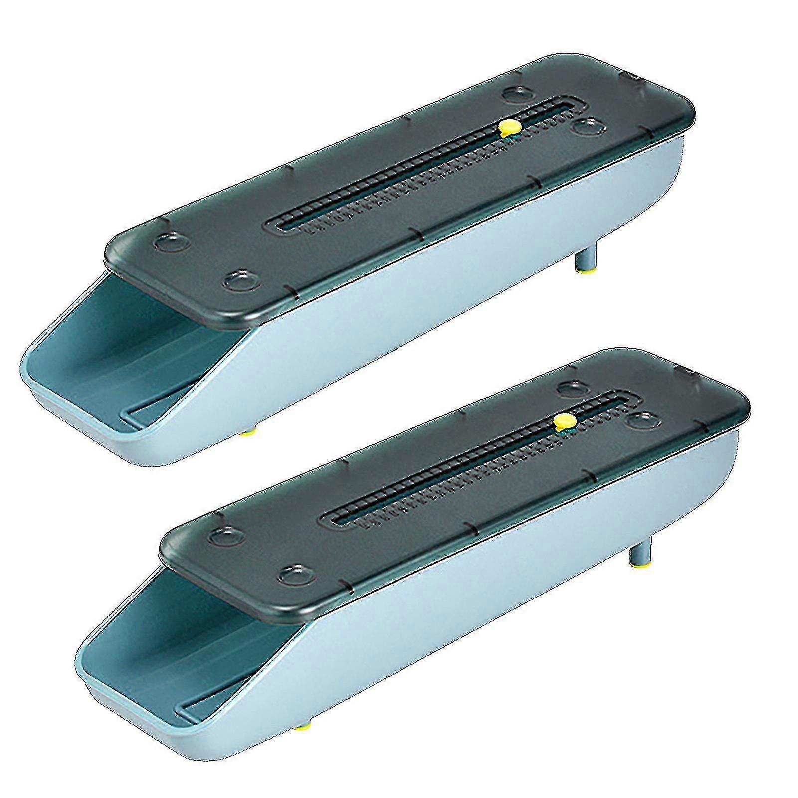 2pc Refrigerator Eggs Storage Boxed Food Sorting Rack Rolling Drawer Type Eggs Box