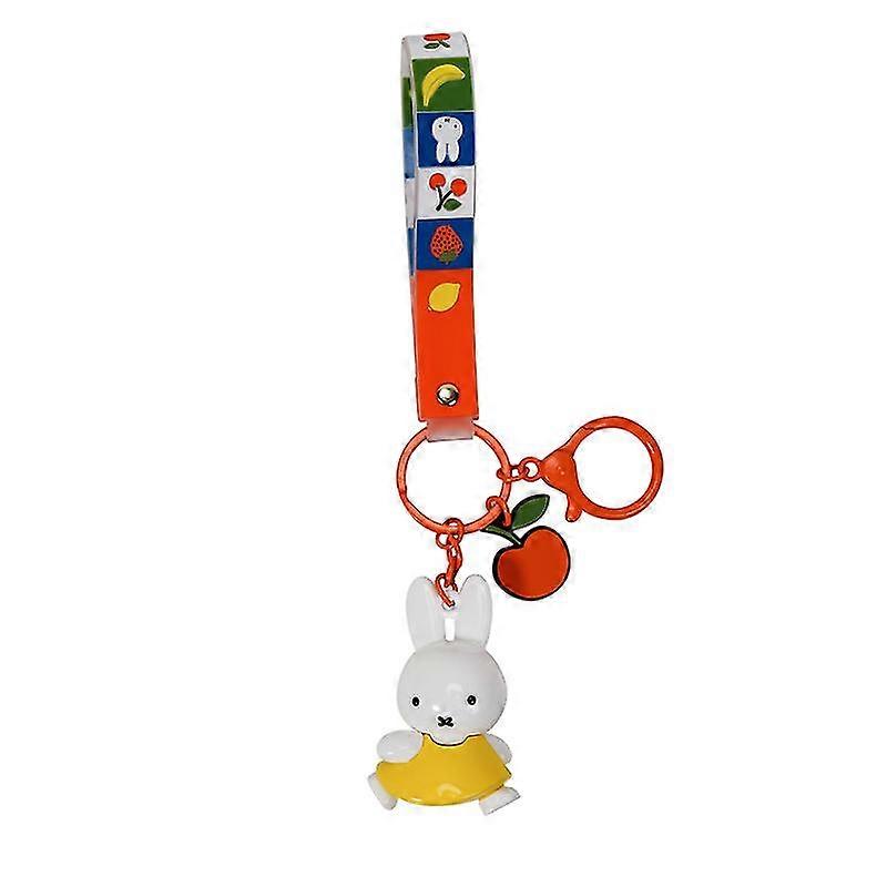الإبداعية لطيف الكرتون Miffy الأرنب ستيريو دمية مفتاح سلسلة Kawaii اكسسوارات سلاسل مفاتيح السيارات مفتاح محفظة حقيبة يد على ظهره قلادة سحر هدية صغيرة للانقلاب