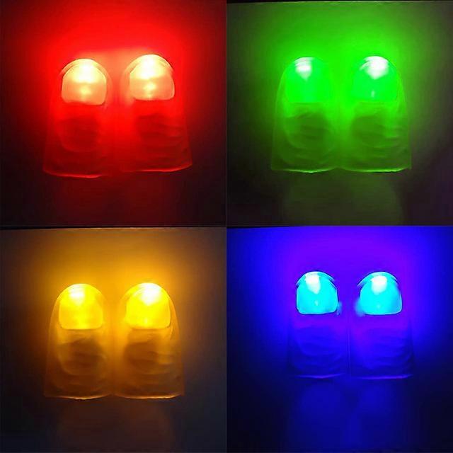 4 Pares 4 Cores Polegar Luz Dedo Mágico Iluminar Polegar Dicas LED Dedo Lâmpada Polegares Luz Party Magic Stage Truques Performance Props Tool for Funny T