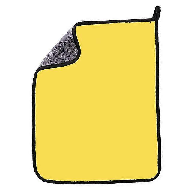 Toalha de limpeza de microfibra engrossa tecido macio secando toalhas do carro lavando toalhas de camada dupla panos limpos 30/40/60cm