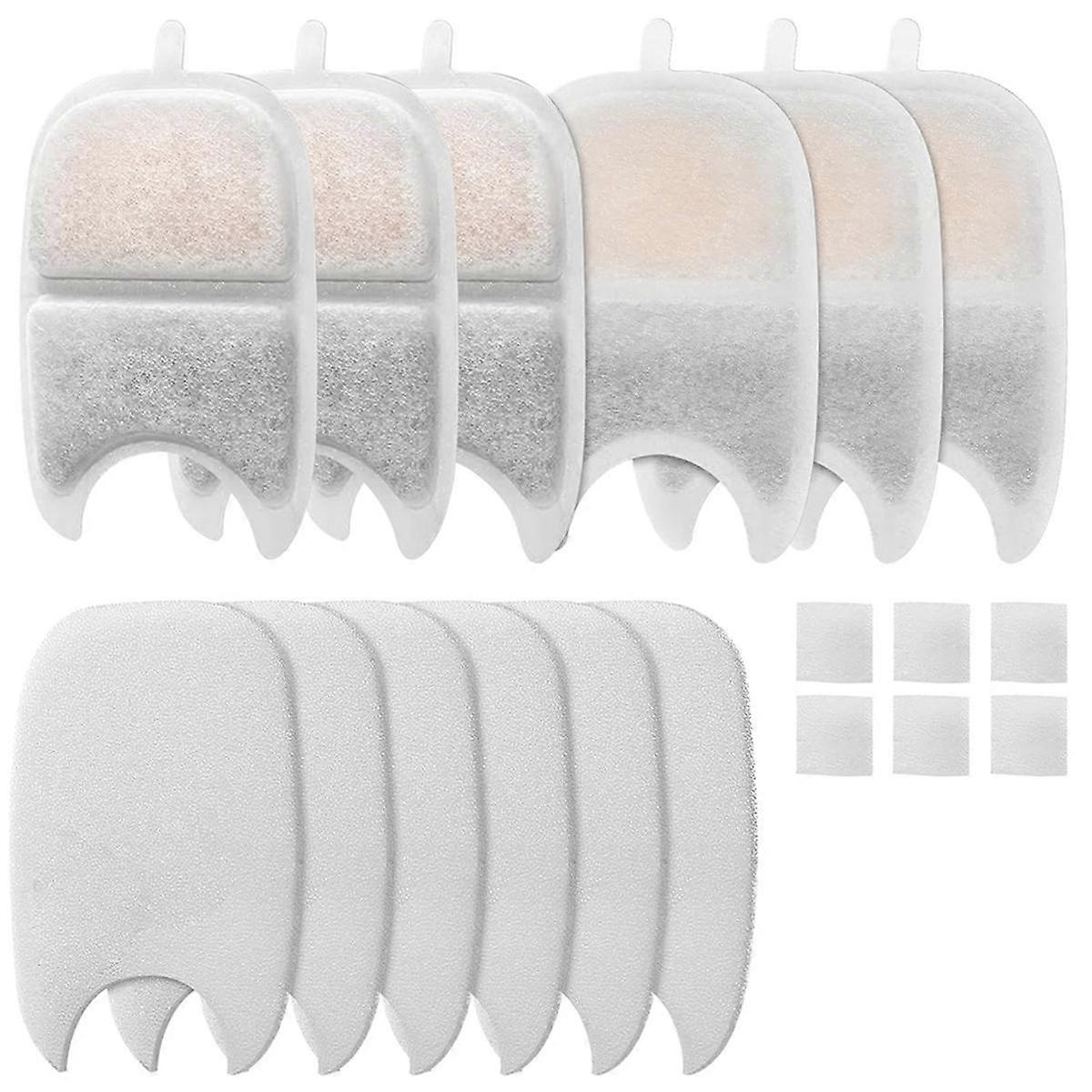 12Set Replacement Filters&Sponges for 135 Fl Oz/4L Cat Water Fountain Filter Triple Filtration Pet Fountain Filter