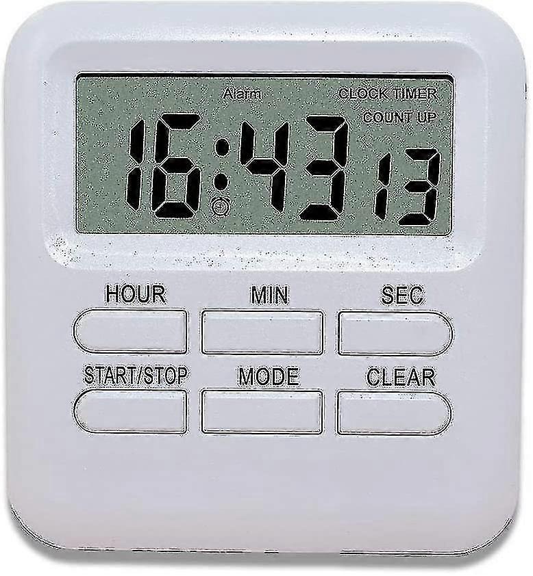 Digital Timer With 3 In 1 Clock / Alarm Function, Magnetic Kitchen Timer, Countdown Stopwatch Timer, Kitchen / Study / Sport Time Management (white)