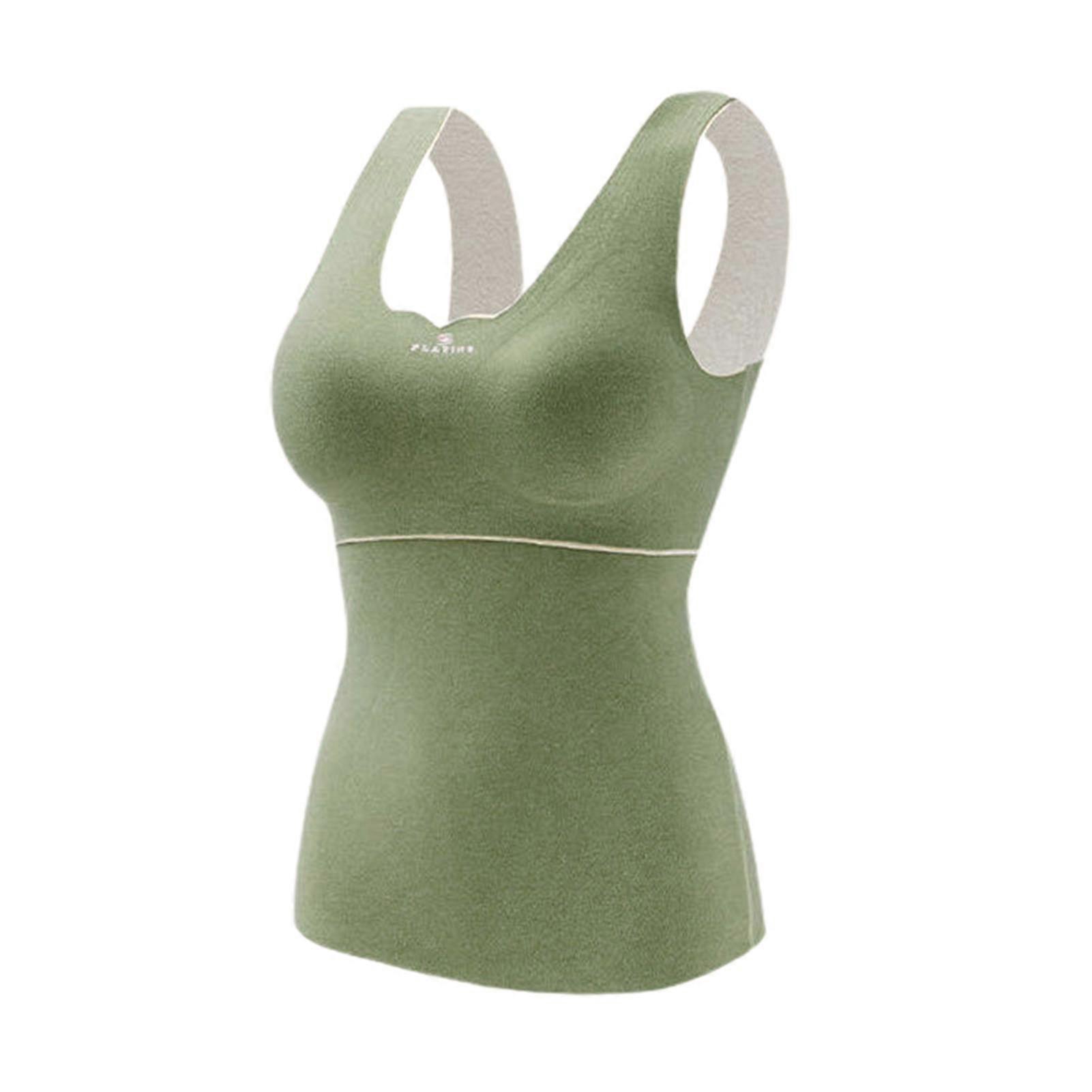 Women's Slim Vest With Built In Bra Elastic Camisole Comfortable Seamless Tummy Control Shapewear