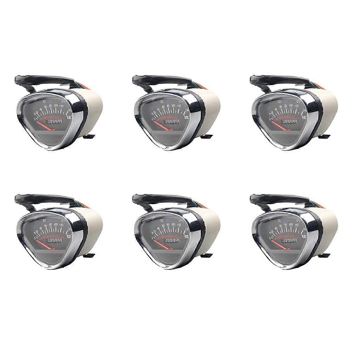 6X Motorcycle Meter Odometer Gauge Backlight LCD Digital Indicator Instrument for Vintage 70 Jialin