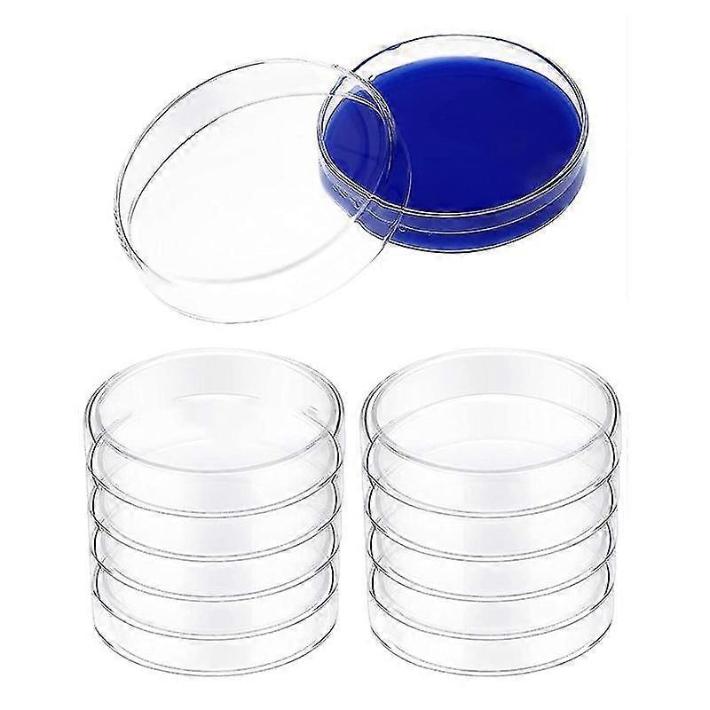 Glass Dish Set Borosilicate Lab Plates Transparent Tissue Plates with Lid (10 Pieces, 60 x 20 mm)