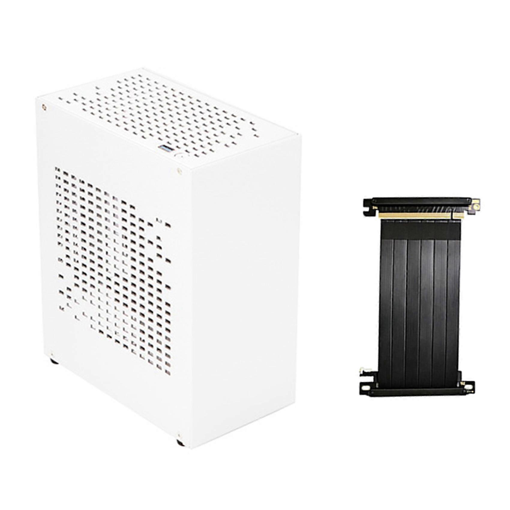A07 Mini ITX Computer Case Chassis HTPC Case USB3.0 ITX Enclosure con Cavo di Estensione della Scheda Grafica