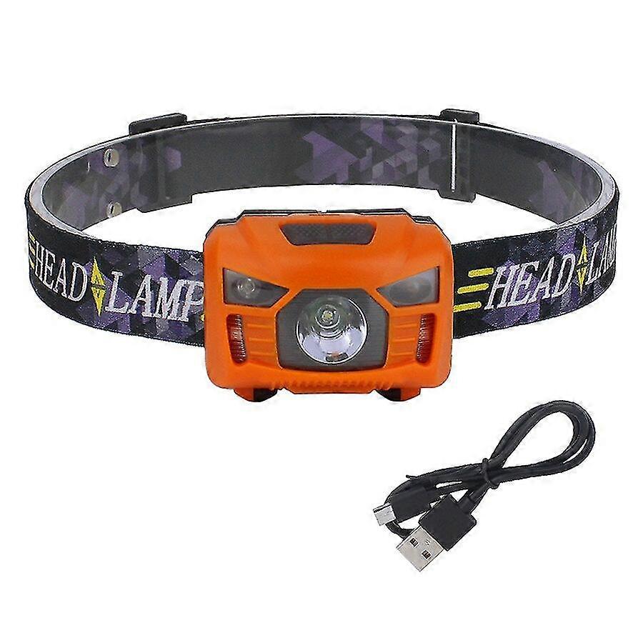 Mini rechargeable led headlamp body motion sensor mini headlight 3000lm outdoor camping flashlight head torch lamp with usb