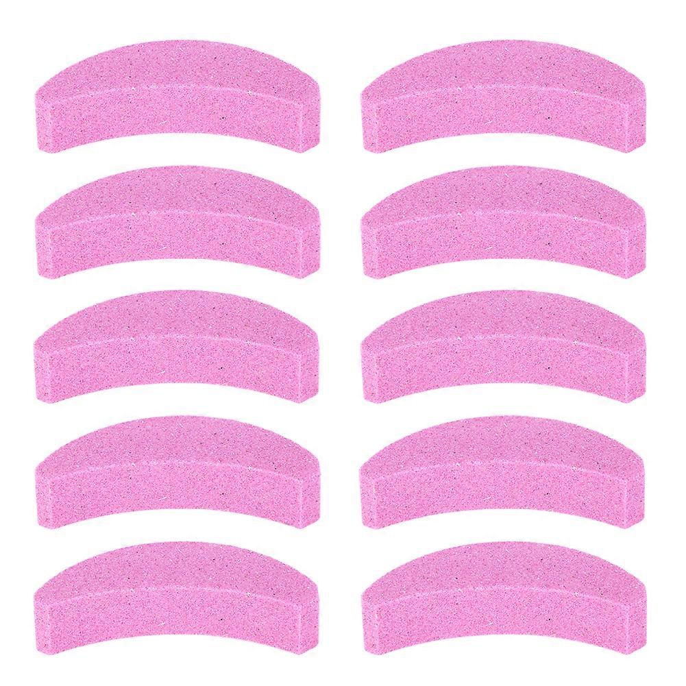 10 Pcs Chainsaw Sharpener Portable Crescent Shaped Pink Chain Grinding Stone