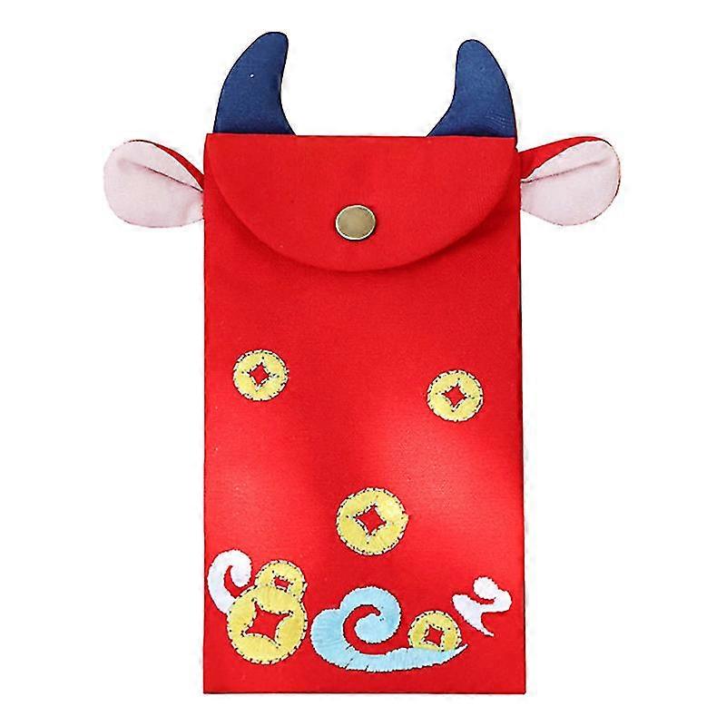 1 Pc Embroidery Coin Bag Exquisite Storage Gift Pouch Unique Red Envelope (Red)