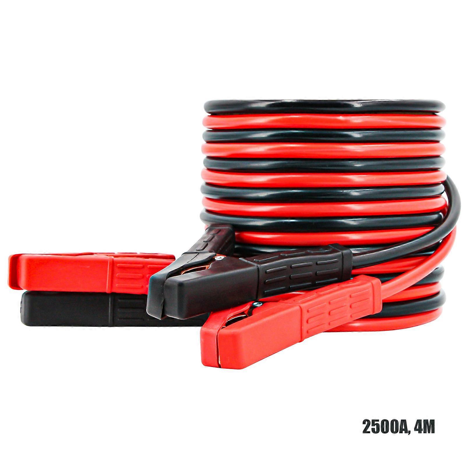 2500A Heavy Duty Car Battery Jump Leads Booster Cables Jumper Cable For Car Van Truck Car Jumper Booster Line Copper Wire 4M