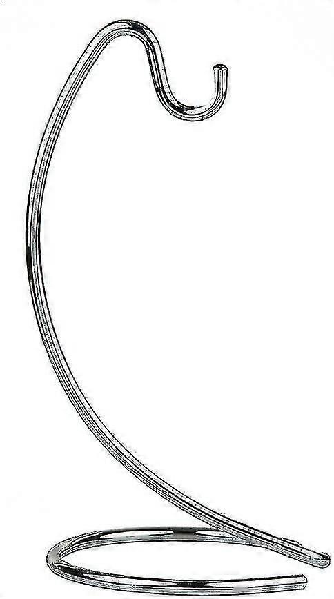 Home Basics Simplicity Collection Rust-proof Chrome Plated Steel Banana Tree, Sturdy Metal Hook, Circular Base, Satin Nickel Tw