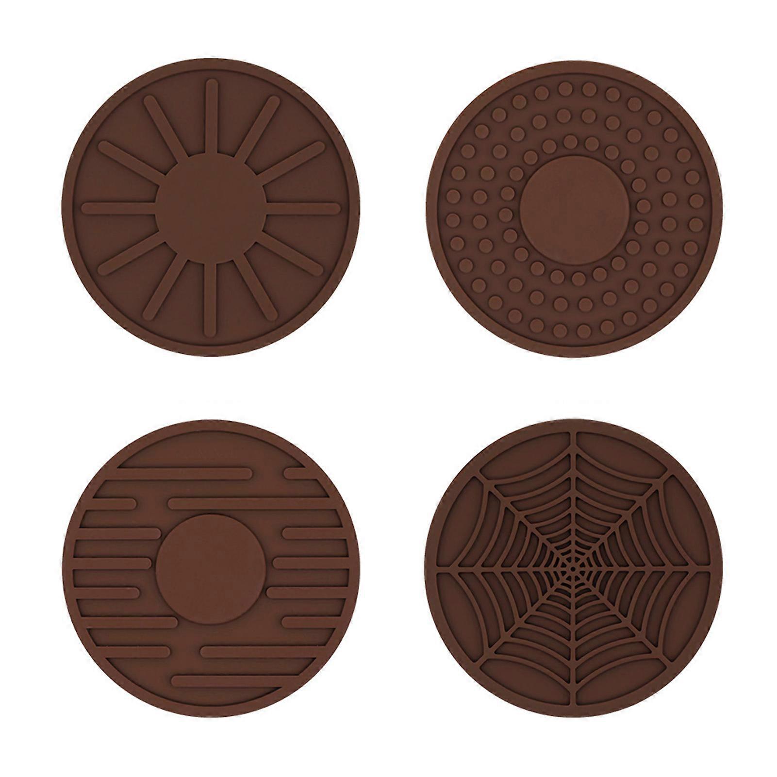 4PCS Universal Vehicle Cup Mats Leak Proof Thickening Coaster for Home Office Marble Table
