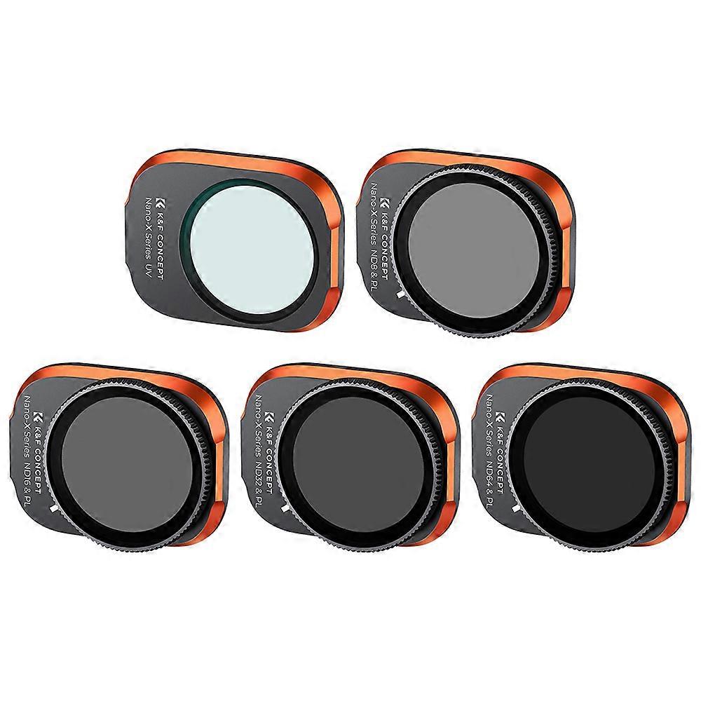 Filter Konsep K -amp; F untuk Filter Drone DJI Mini 3 Pro HD Filter 5 Buah Set UV ND8/PL ND16/PL ND32/PL ND64/PL dengan 28 Lapisan Filter