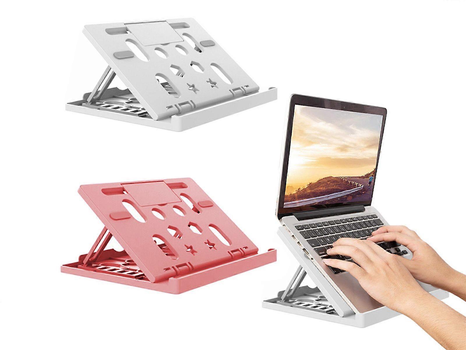 2PCS Pink White Tablet Holder Stand Adjustable Riser Phone Elevator