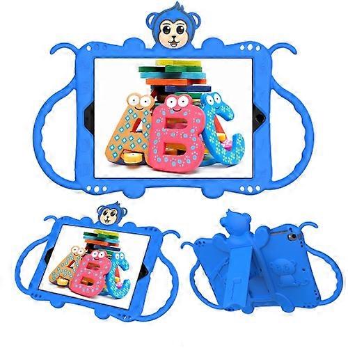 For iPad 9.7 2017 Cartoon Monkey Kids Tablet Shockproof EVA Protective Case with Holder/Shoulder Strap/Handle