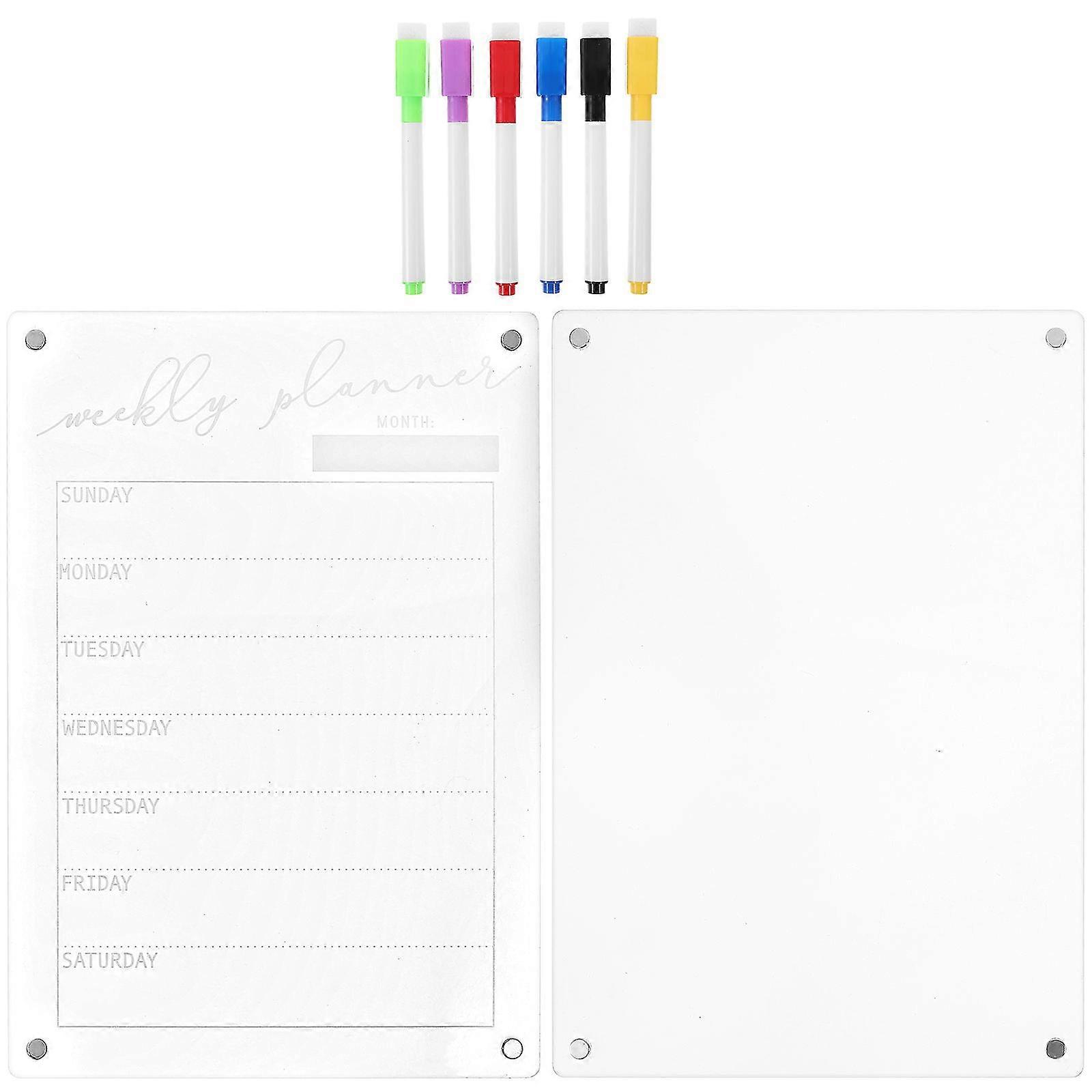 1 Set Of Fridge White Board Dry Erase Board Blank Dry Erase Board Daily To Do List Board For Kitchen