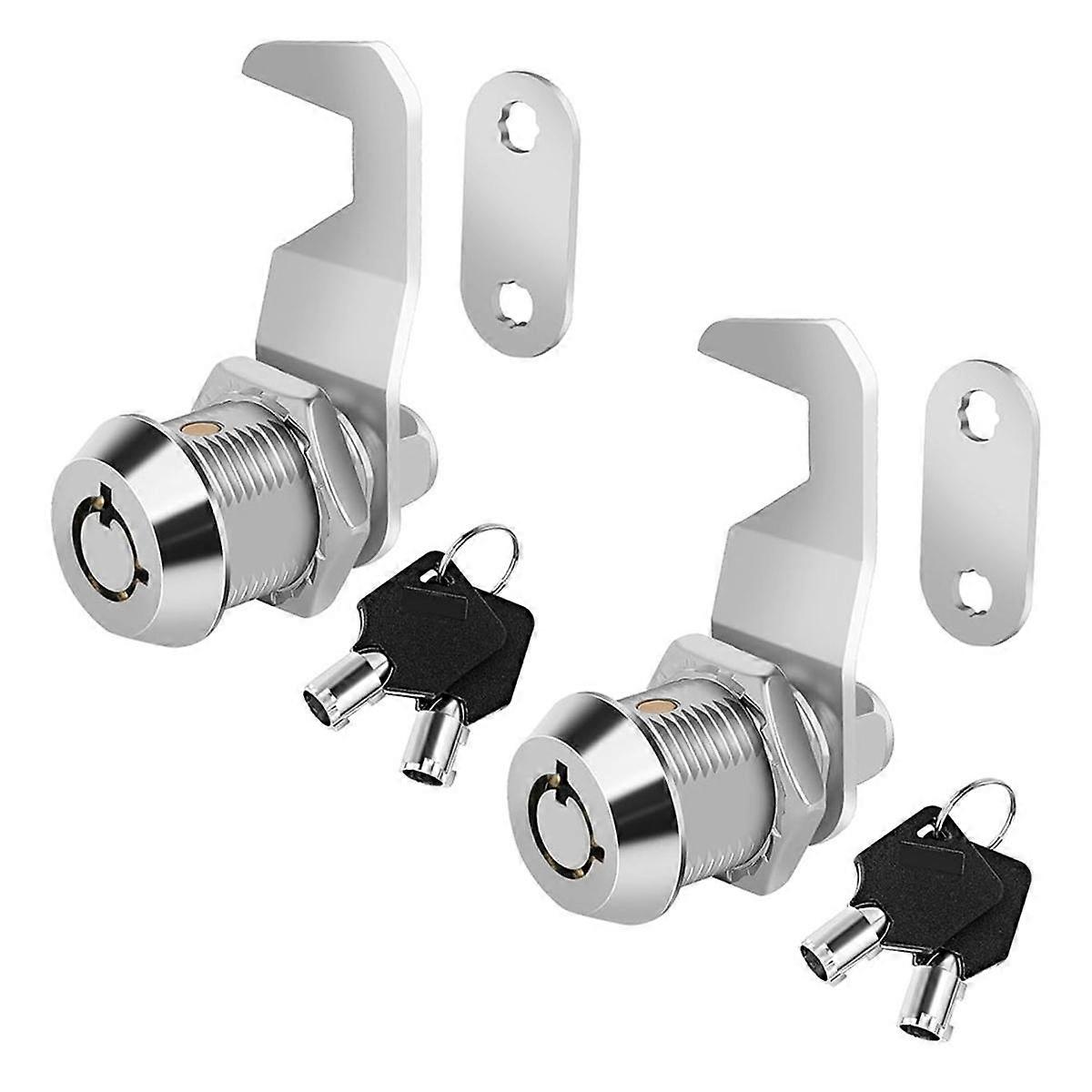 Tool Box Lock with Key,5/8In Cabinet Cam Lock Keyed Alike,ToolBox Lock for RV Storage Compartment D