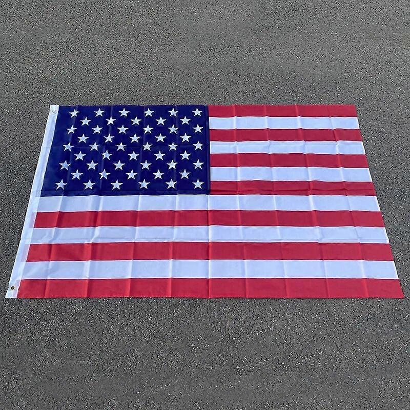 aerxemrbrae flag150x90cm us flag High Quality Double Sided Printed Polyester American Flag Grommets USA Flag