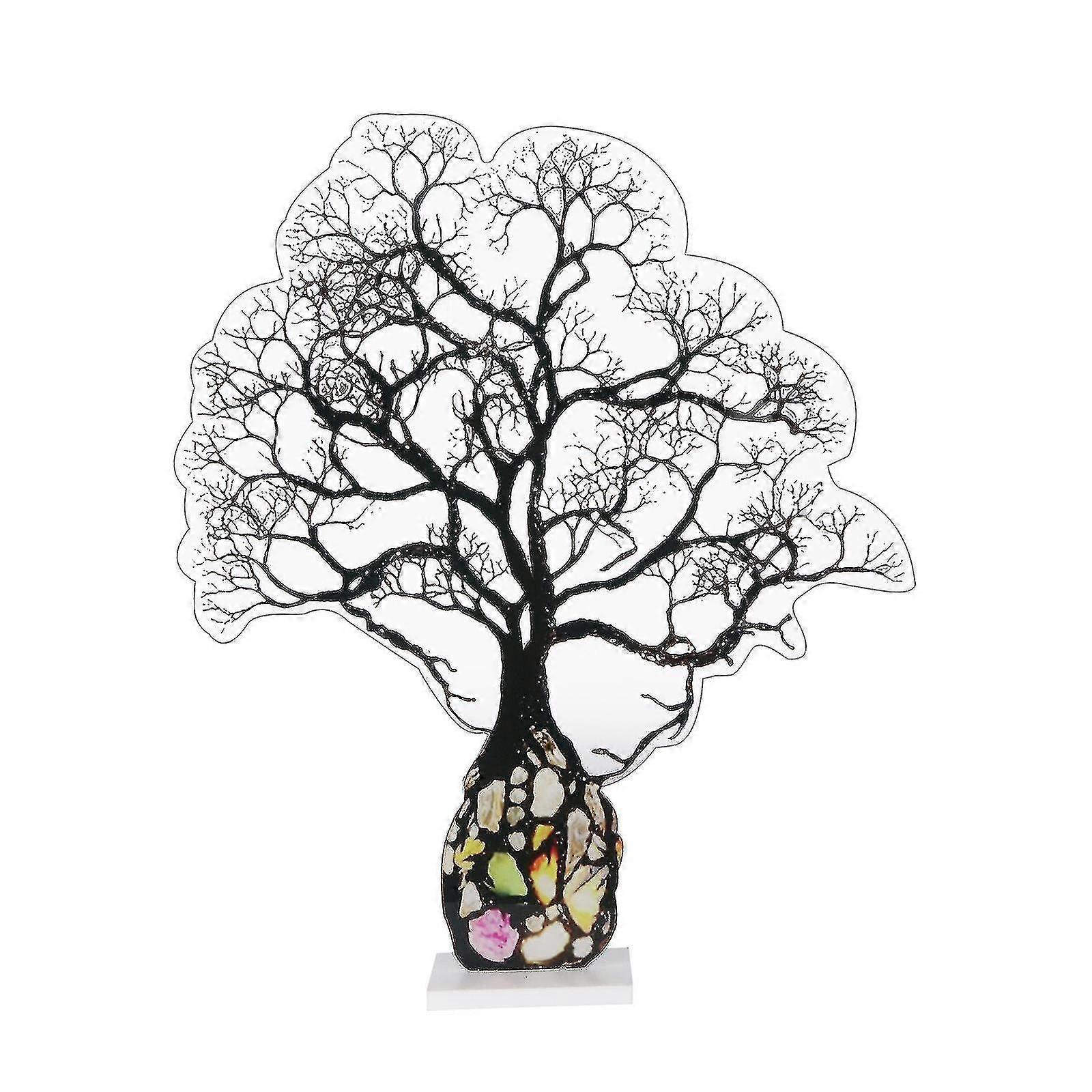 Ancient Tree Sculpture Gemstone Ancient Tree Acrylic Plane Color Creative Decoration Gift Tree Crafts