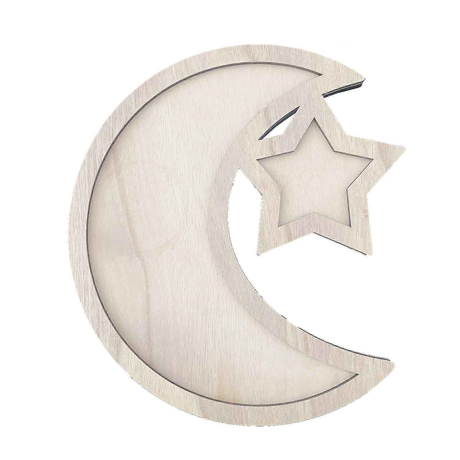 Ramadan Wooden Tray Eid Plates Ramadan Decorations Serving Tableware