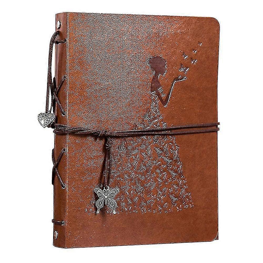 Scrapbook Album, Diy Vintage Scrap Book Self Adhesive Wedding Guest Book Style 2 Brown