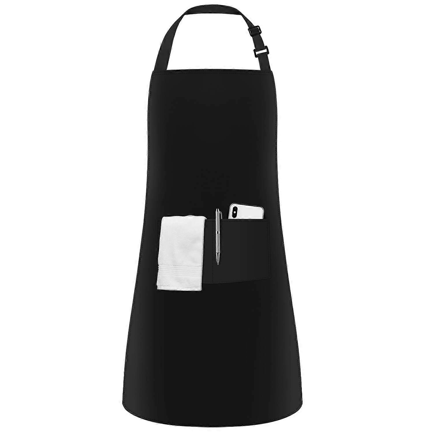 Unisex Adjustable Bib Apron with 2 Pockets