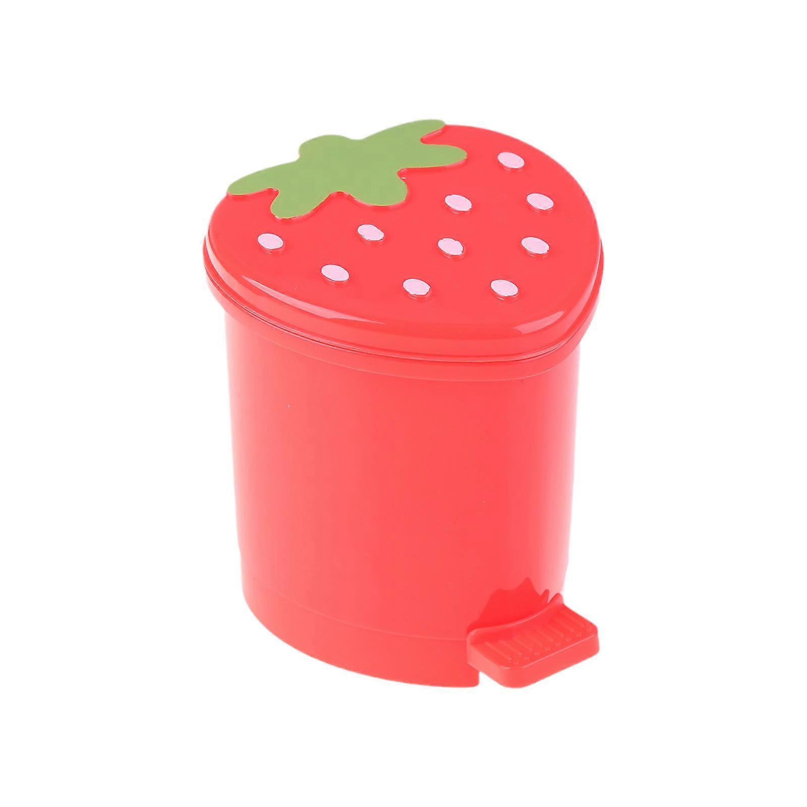 Mini Trash Can with Lid for Home Bedroom Office Desktop Storage Container