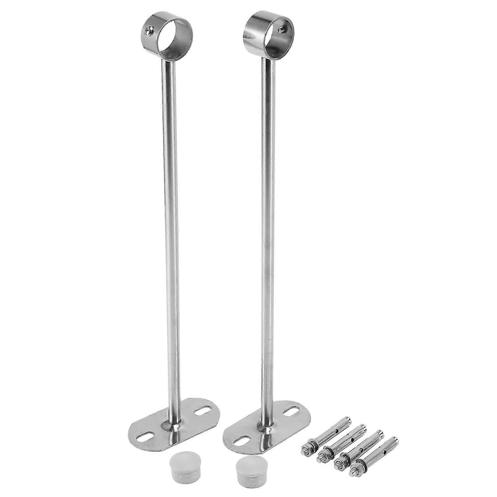 Ceiling-Mount Bracket, Wardrobe Pipe Bracket, 25mm Dia, Wardrobe Rod Lever Support Holder Pipe Flan