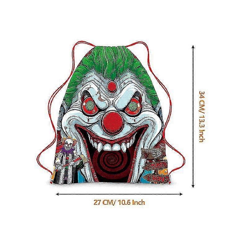 Halloween Double Shoulder Drawstring Backpack Bag Halloween Portable Storage Bag Polyester Handheld Drawstring Bag Bundle Pocket