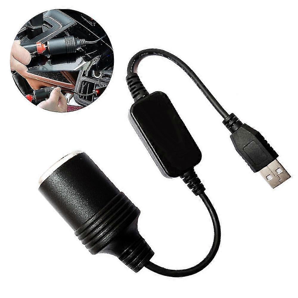 Auto Konverter Adapter USB-Anschluss zu 12V Zigarettenanzünder Buchse Weibliches Netzkabel