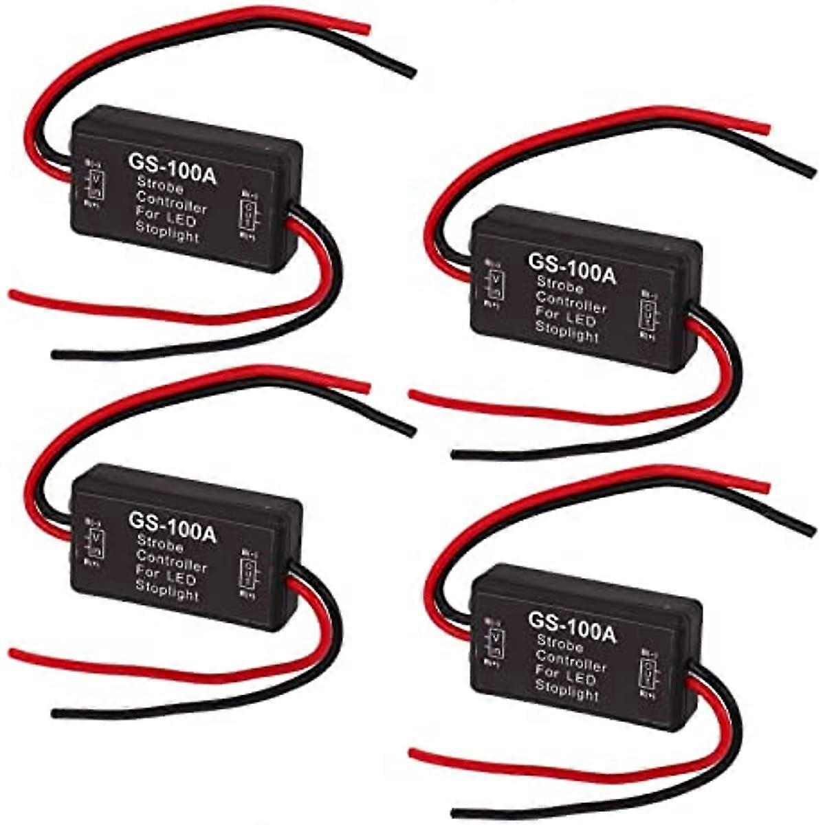 Qinlorgo Flash Controller  12V DC Brake Light Conversion Signal Controller Flashing Brightly for LED Brake Light