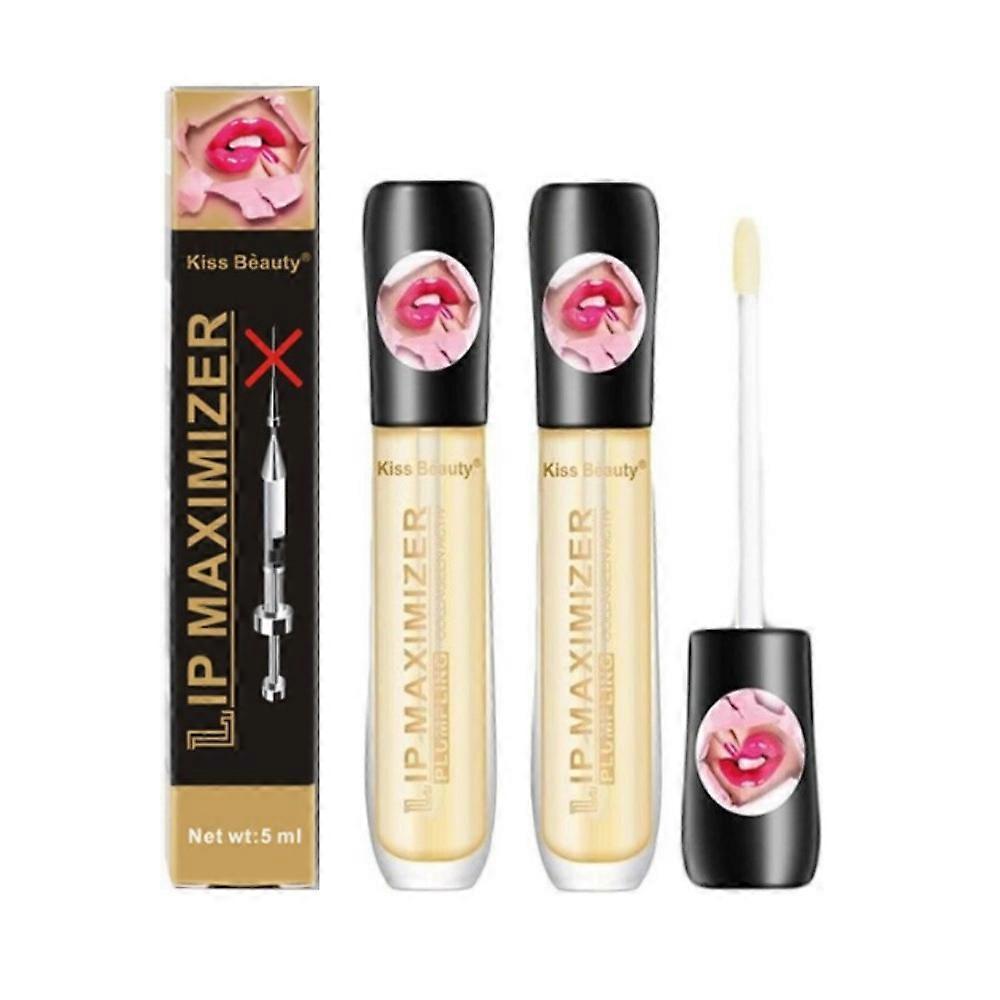 2pcs Lip Plumper Extreme Lip Gloss Maximizer Plump Volume Bigger Lips Moisturizing