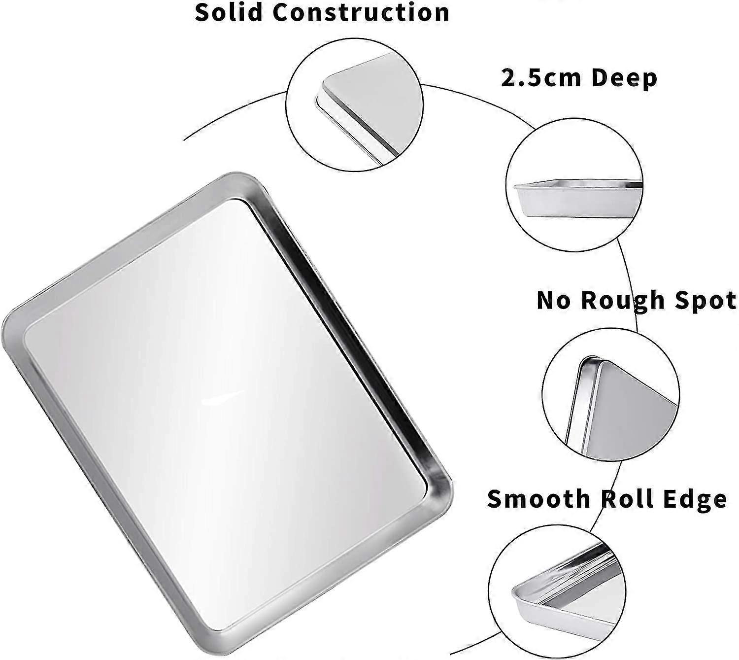 Set mit 2 Backformen, ungiftige und gesunde Edelstahl-Backform