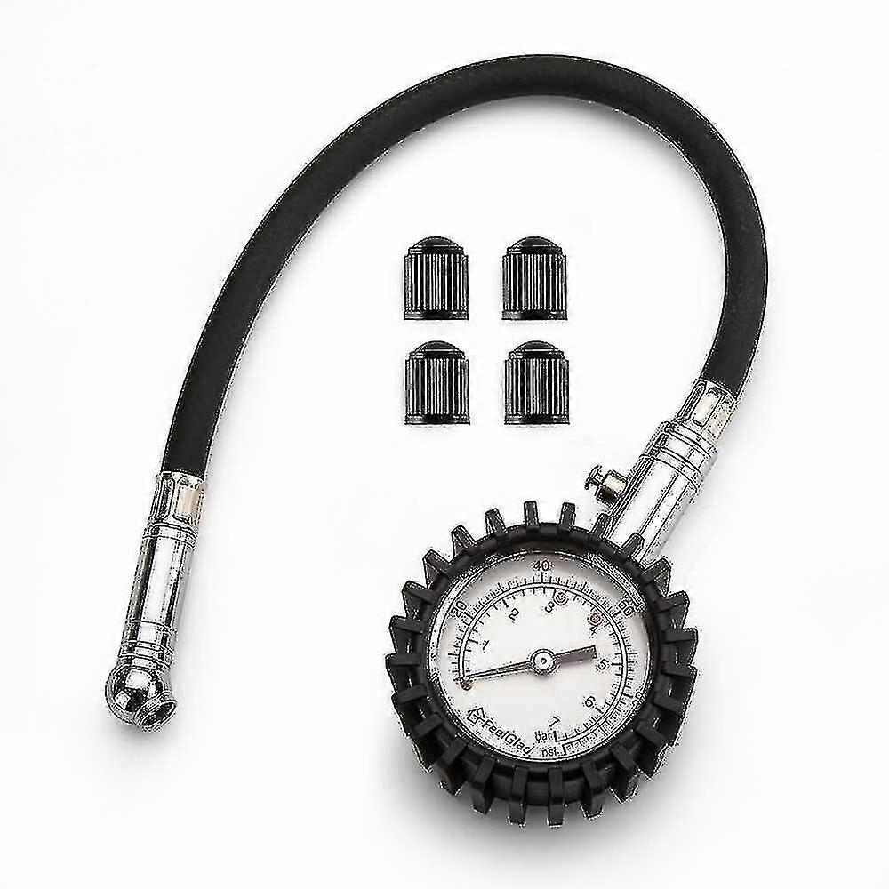 Pressure Gauge,100 Psi High Precision Digital Tire Gauge With Protective Rubber For Heavy Duty Car & Motorcycle
