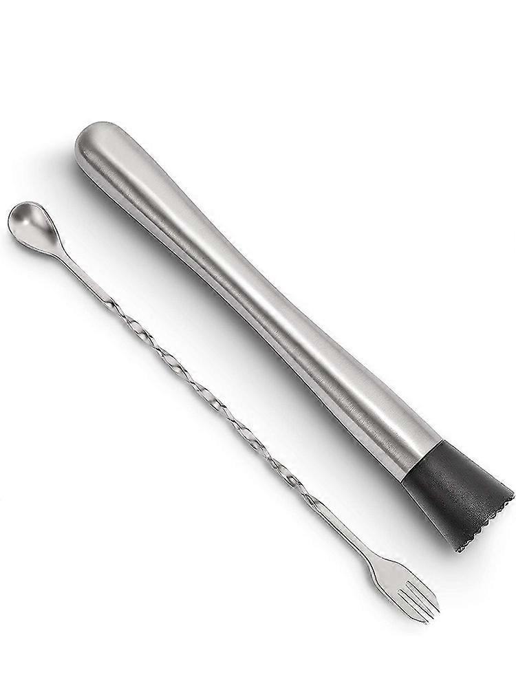 10 بوصة الفولاذ المقاوم للصدأ كوكتيل الفوضى وخلط ملعقة المهنية بار كوكتيل الفوضى مجموعة لموهيتوس JT201 SMTX