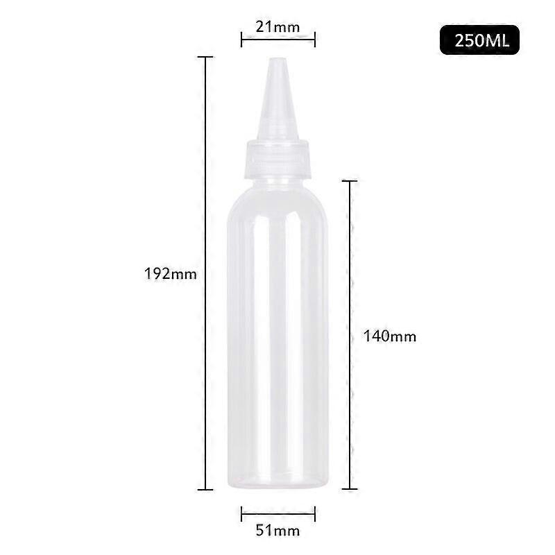 30 stk Plast Squeeze Dropper Bottle 5-250ml Transparent Sharp-mouth Plastic Squeezable Sub-flaske Split