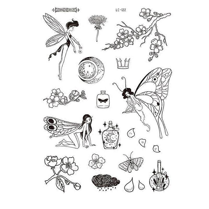 Décalcomanies de tatouage temporaire INF (paquet de 5) Modèle 1
