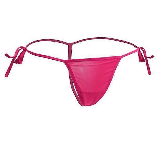 3xVendaje para mujer Sheer Solid G-string Calzoncillos Bragas T-back Ropa interior Rosa