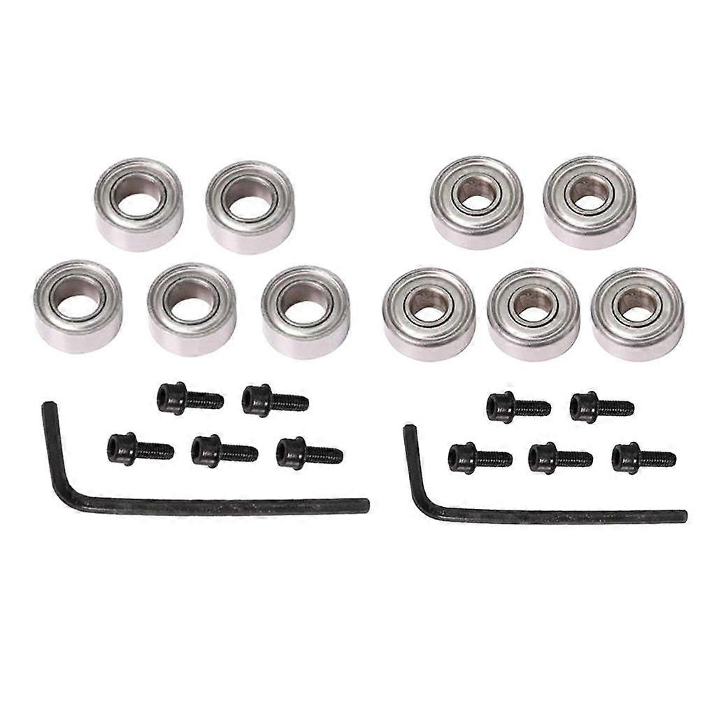 2 Set Router Bit Top and Shank Bearings Accessory - Outer 9.52mm + 12.7mm