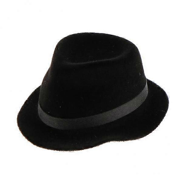 6x1/6 Scale Black Bowler Hat Accessories For 12" Action Figure