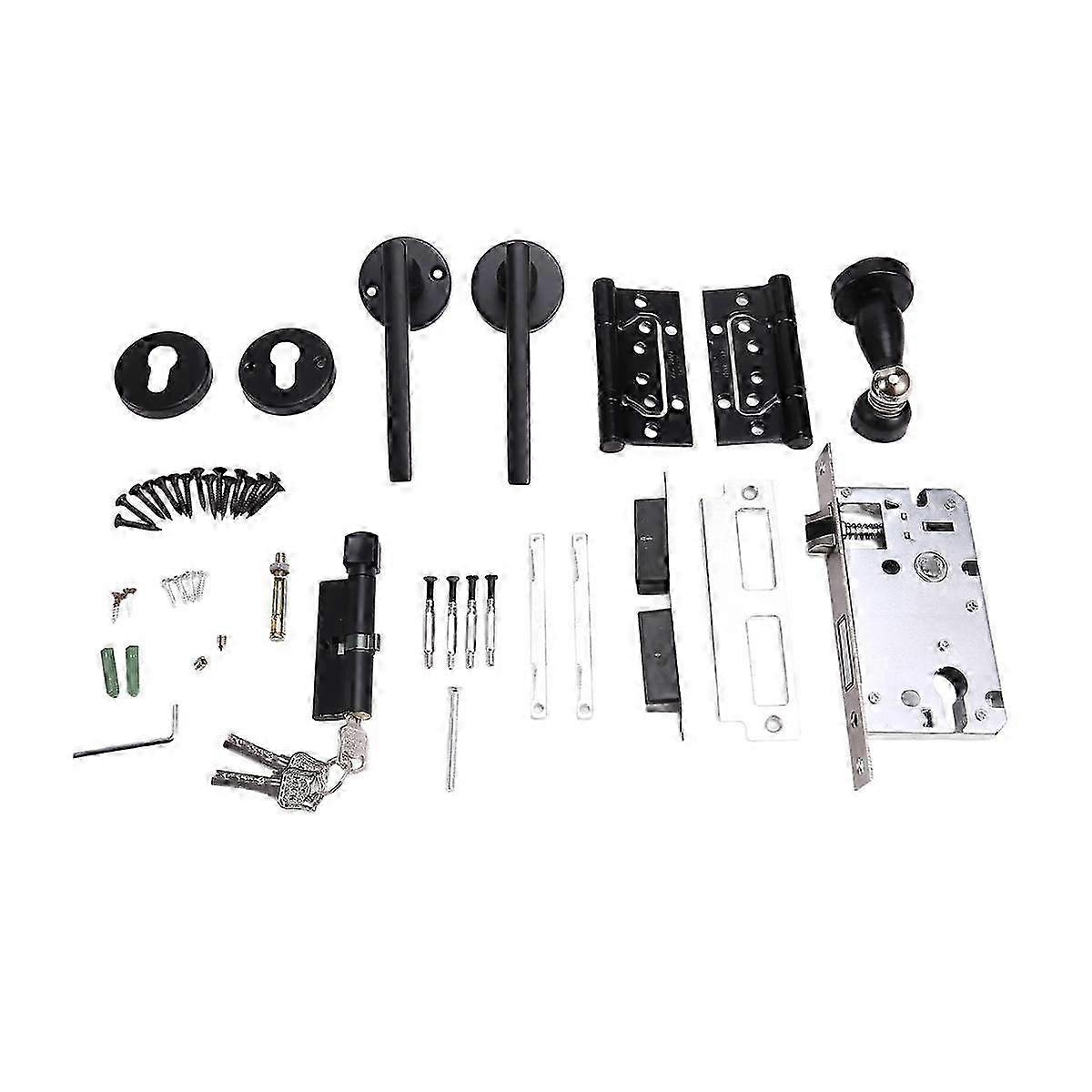 Safe and Economical Bathroom Door Handle Lock, Easy to Install Key, for Quiet Use in Family Bedrooms