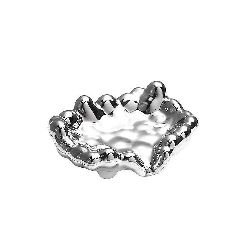 Soap Rack Cloud Pattern Soap Box silver