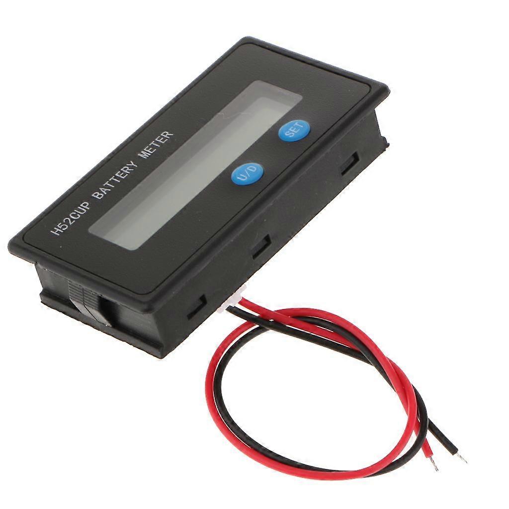 DC 9-150V LED Motor Dual Display Digital Voltage Current Meter LCD Indicator Can Display Battery Symbol + Percentage or Battery Symbol + Voltage