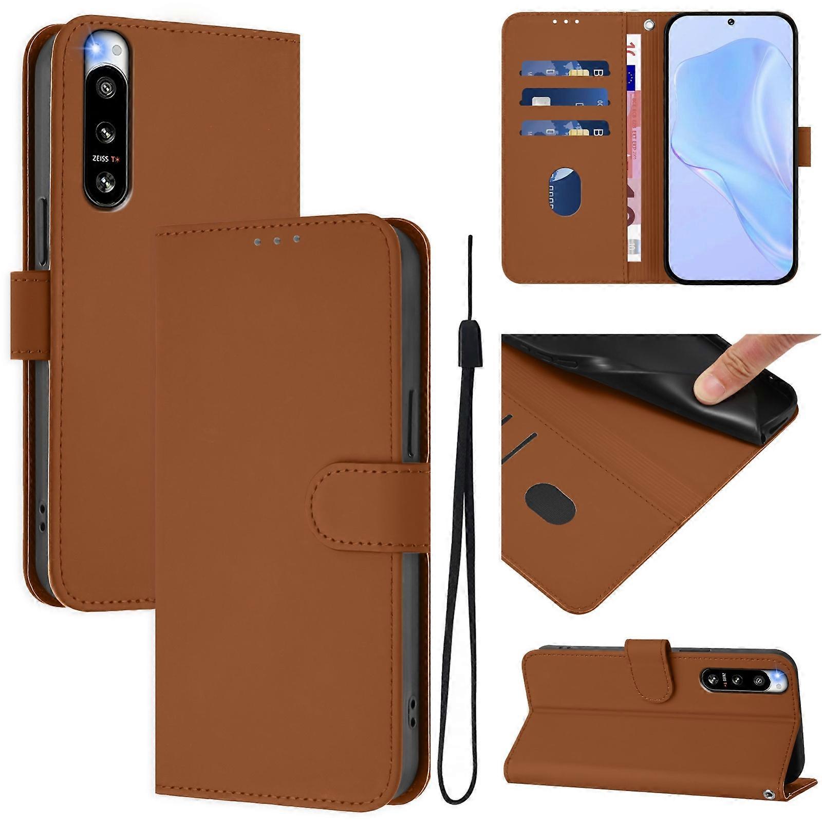 Solid Color PU Case For Sony Xperia 5 IV