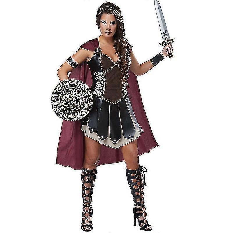 ハロウィーンゼナグラディエーターコスプレコスチューム女性スパルタン300戦士衣装ドレスローマ兵士仮装