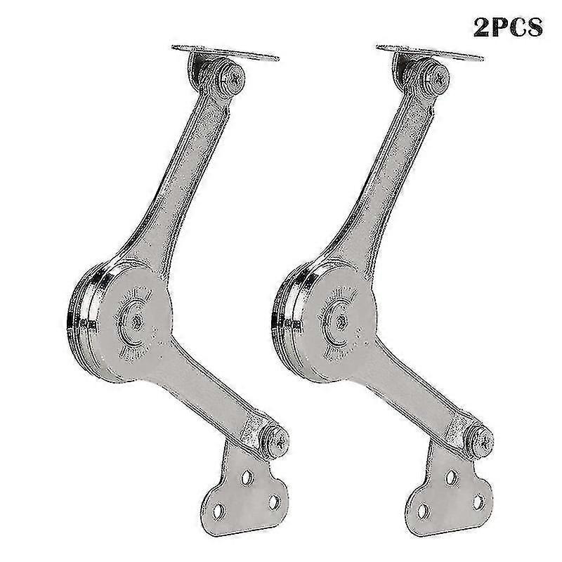 2pcs Heavy Duty Lid Support Hinges Soft Close Folding Lid Stay Hinge Keep Lid Hinge Open For Cabinet
