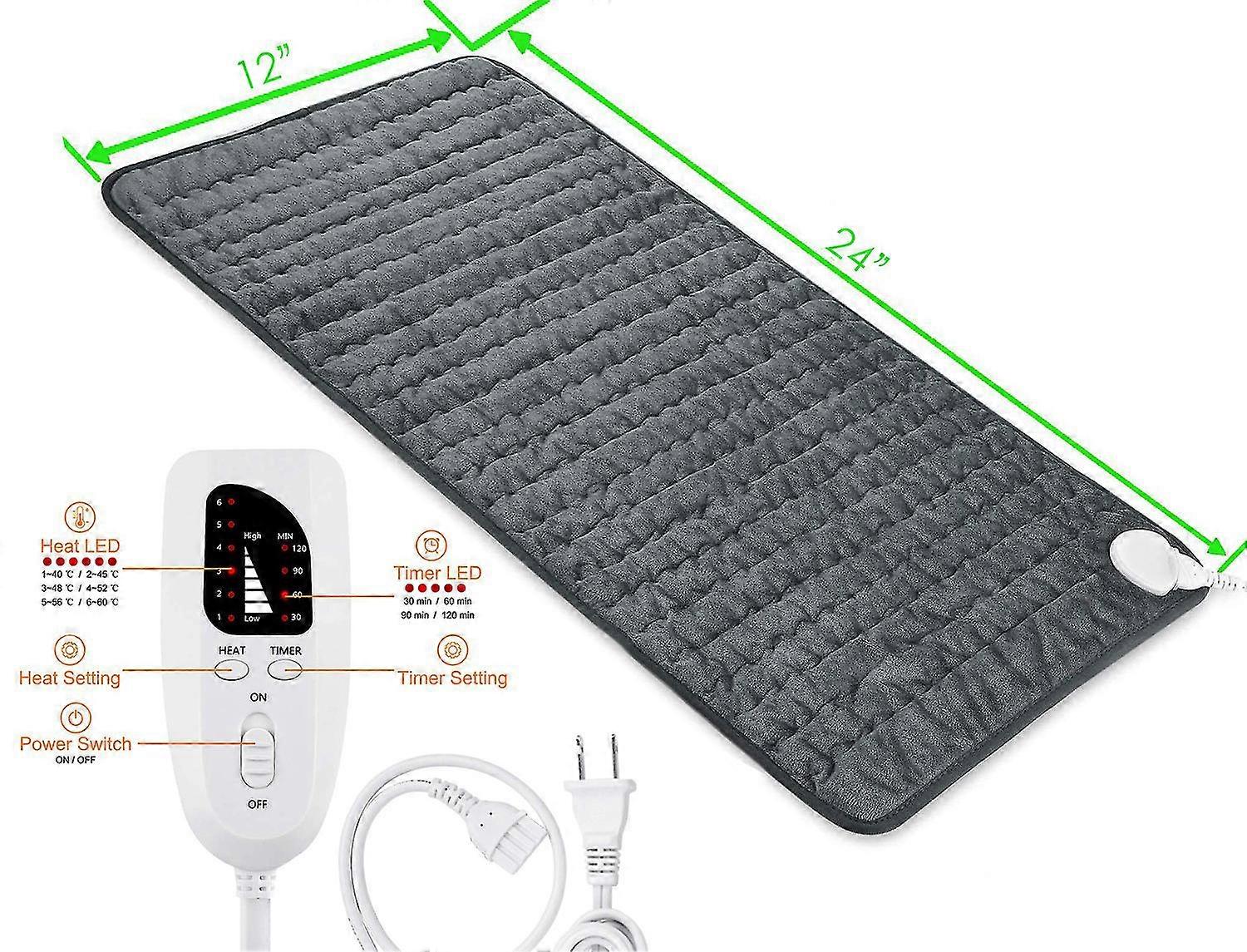 Electric Heating Pad With 6 Heat Settings Timed Physiotherapy Blanket
