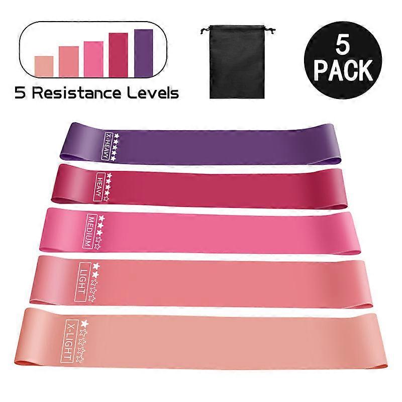 フィットネスレジスタンスバンドセット5、女性のための脚とお尻運動バンドのための抵抗バンド5つの異なる