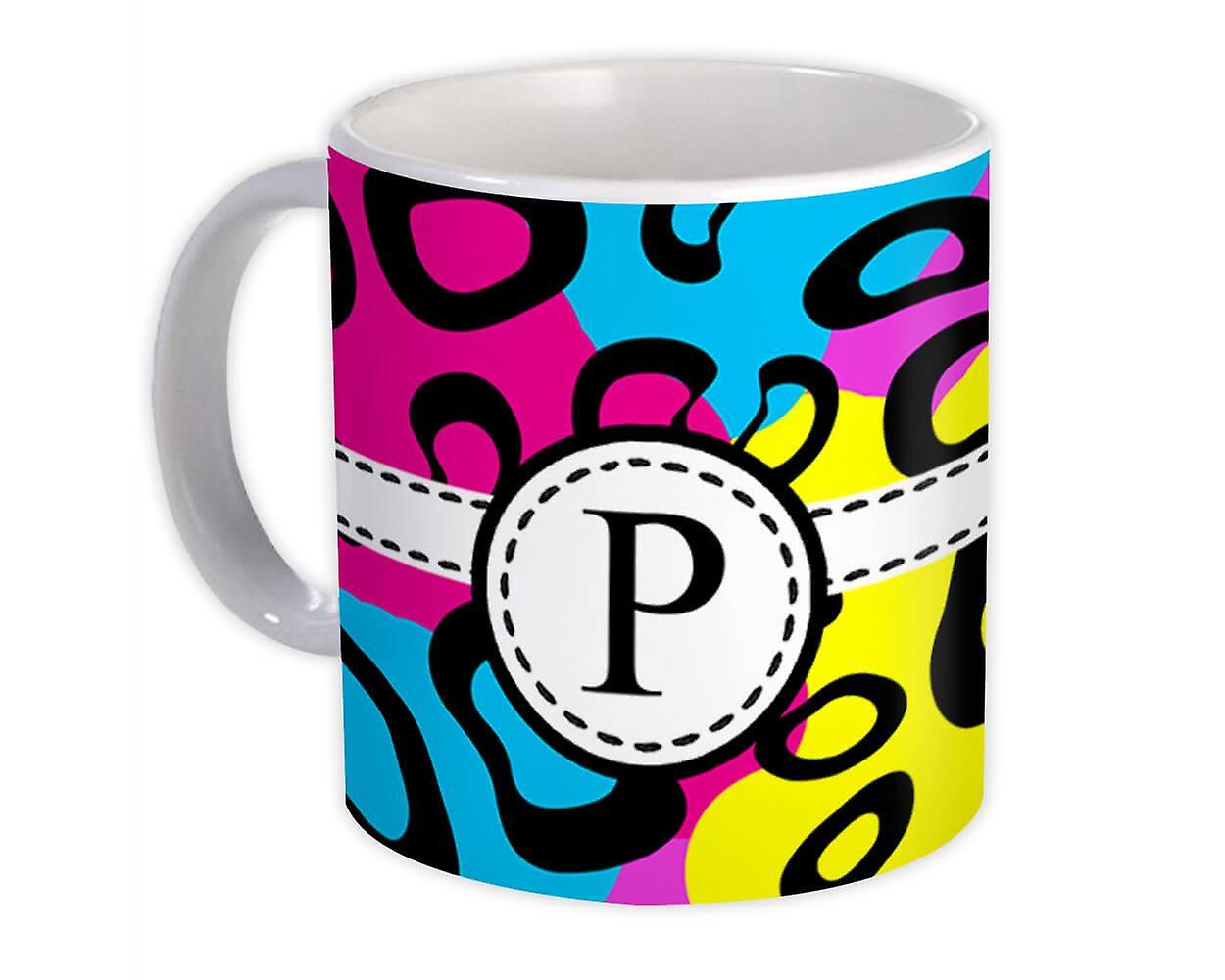 Gave krus: Monogram Brev P Neon