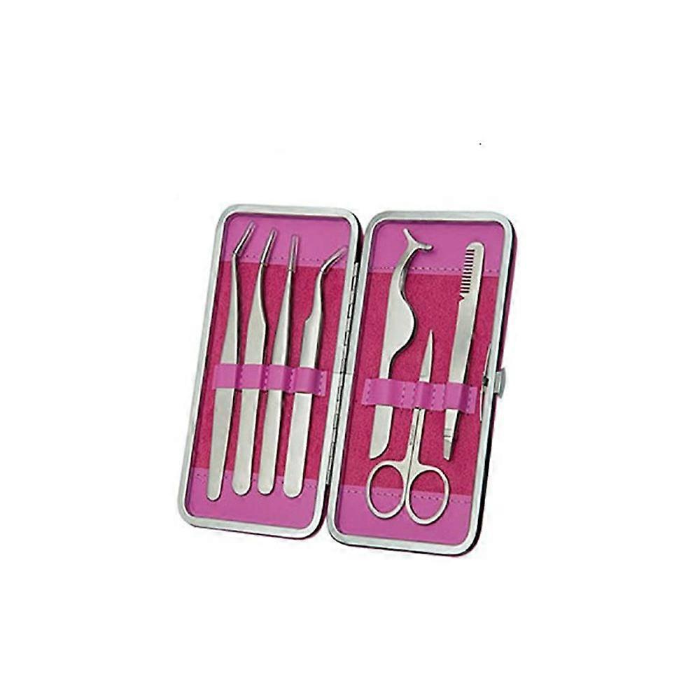 Ensemble de pinces à sourcils professionnelles - Kits d’outils d’extension de faux cils - Acier inoxydable